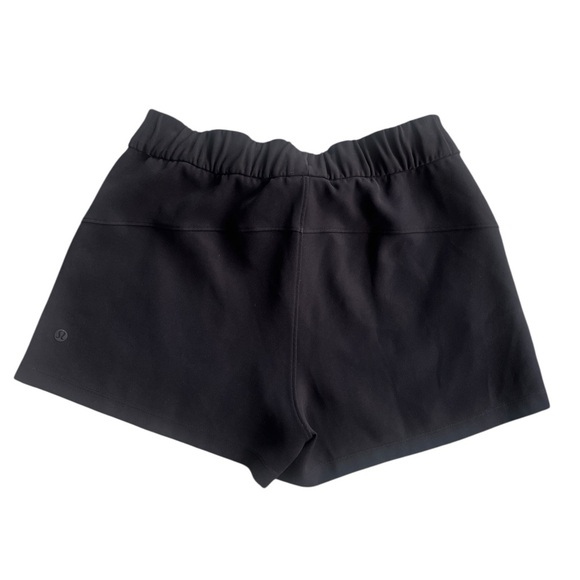 Lululemon Athletica On the Fly Black Drawstring Shorts Elastic Waist Size 6 - Picture 5 of 7